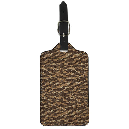 Desert Tiger Stripe Camouflage Print Luggage Tag