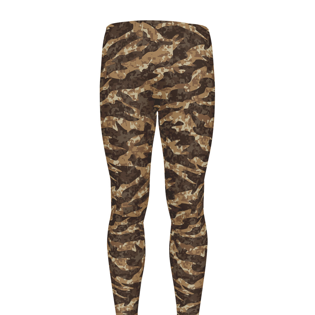 Desert Tiger Stripe Camouflage Print Men's leggings