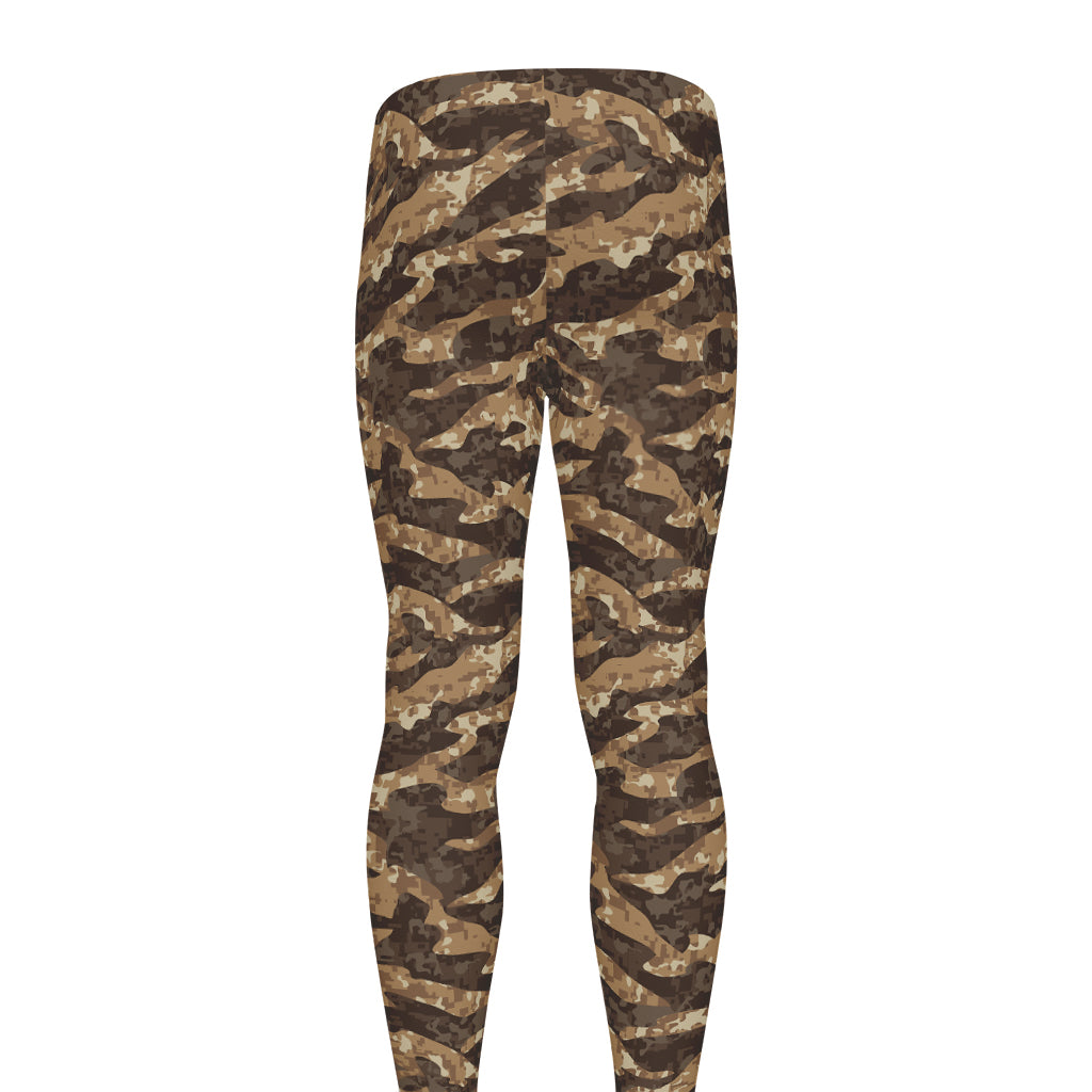 Desert Tiger Stripe Camouflage Print Men's leggings