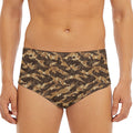 Desert Tiger Stripe Camouflage Print Men's Triangle Swim Briefs