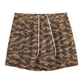 Desert Tiger Stripe Camouflage Print Mesh Shorts