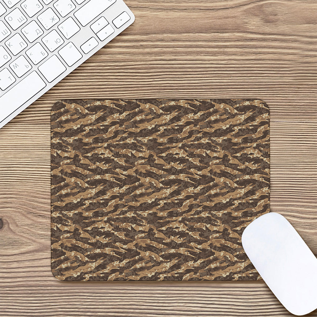 Desert Tiger Stripe Camouflage Print Mouse Pad
