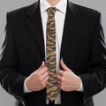 Desert Tiger Stripe Camouflage Print Necktie