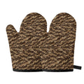 Desert Tiger Stripe Camouflage Print Oven Mitts