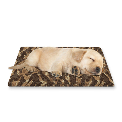 Desert Tiger Stripe Camouflage Print Pet Cooling Mat Cover