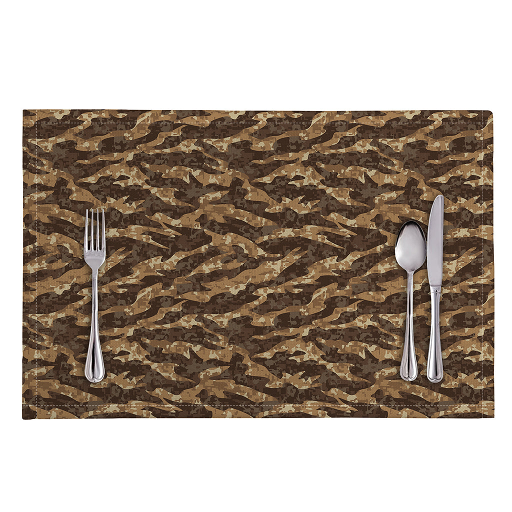 Desert Tiger Stripe Camouflage Print Placemat