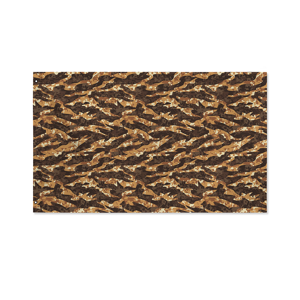 Desert Tiger Stripe Camouflage Print Polyester Flag