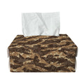 Desert Tiger Stripe Camouflage Print Rectangle Tissue Box Cover
