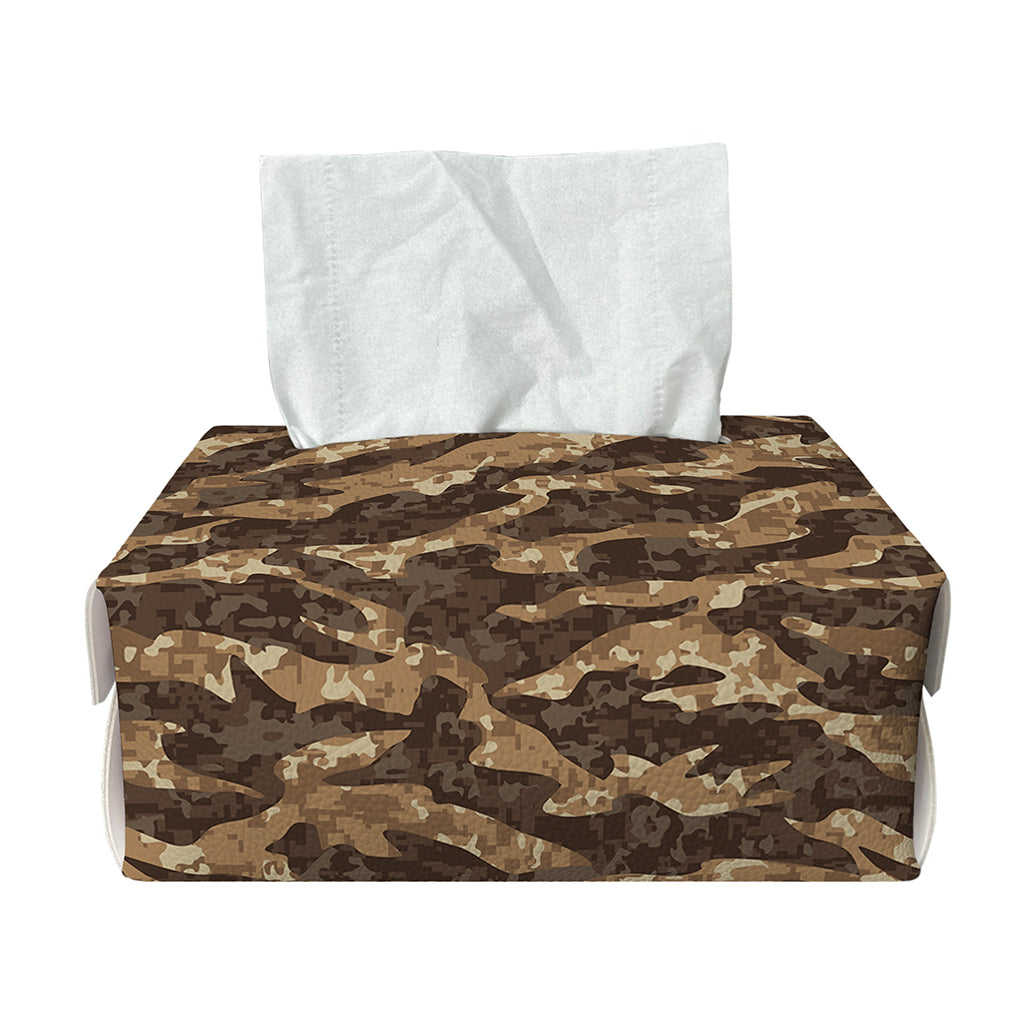 Desert Tiger Stripe Camouflage Print Rectangle Tissue Box Cover