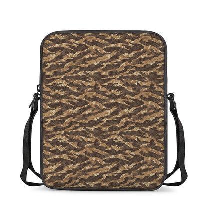 Desert Tiger Stripe Camouflage Print Rectangular Crossbody Bag