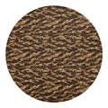 Desert Tiger Stripe Camouflage Print Round Blanket