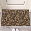 Desert Tiger Stripe Camouflage Print Rubber Doormat