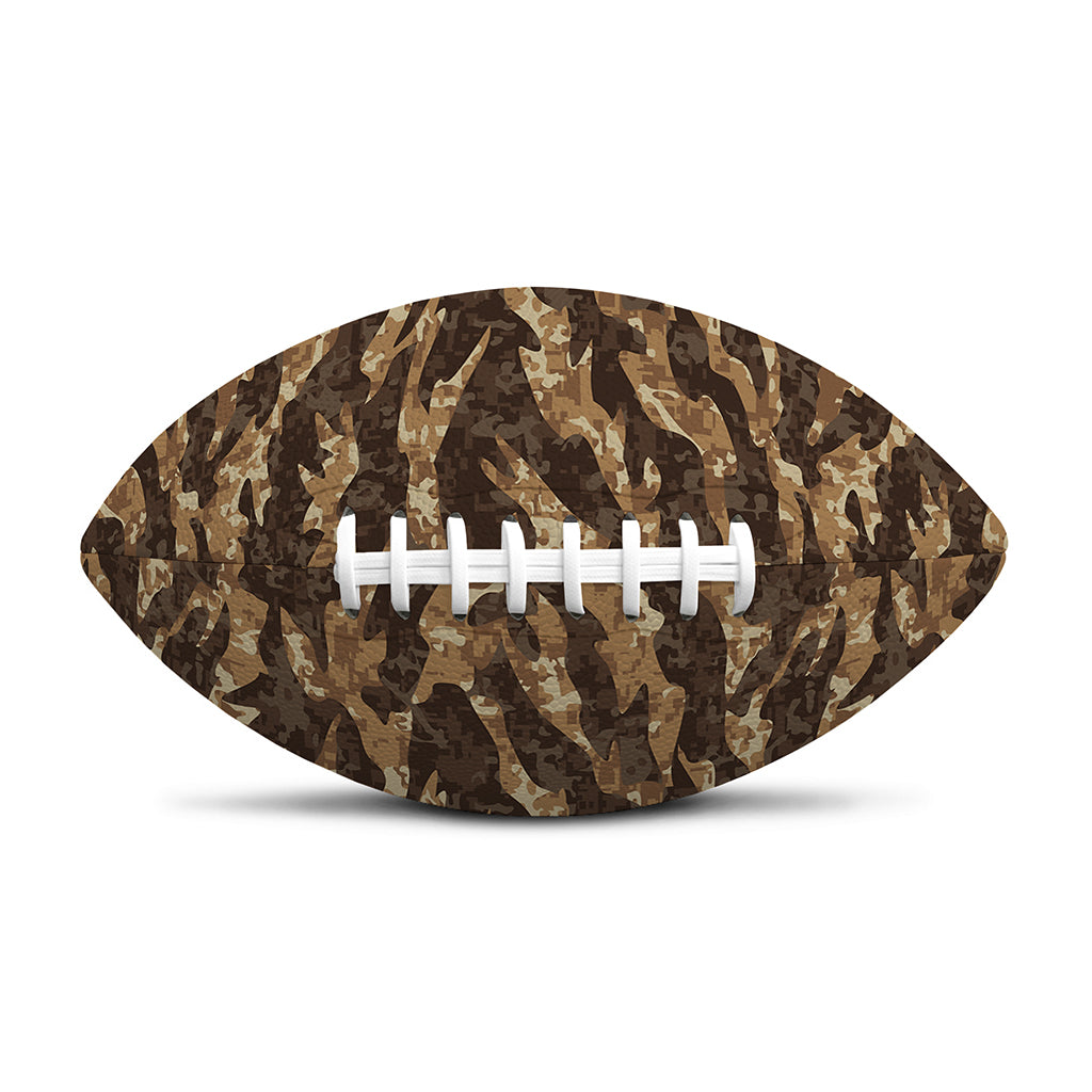 Desert Tiger Stripe Camouflage Print Rugby Ball