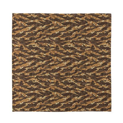 Desert Tiger Stripe Camouflage Print Silk Bandana