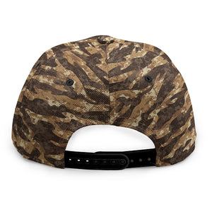 Desert Tiger Stripe Camouflage Print Snapback Cap