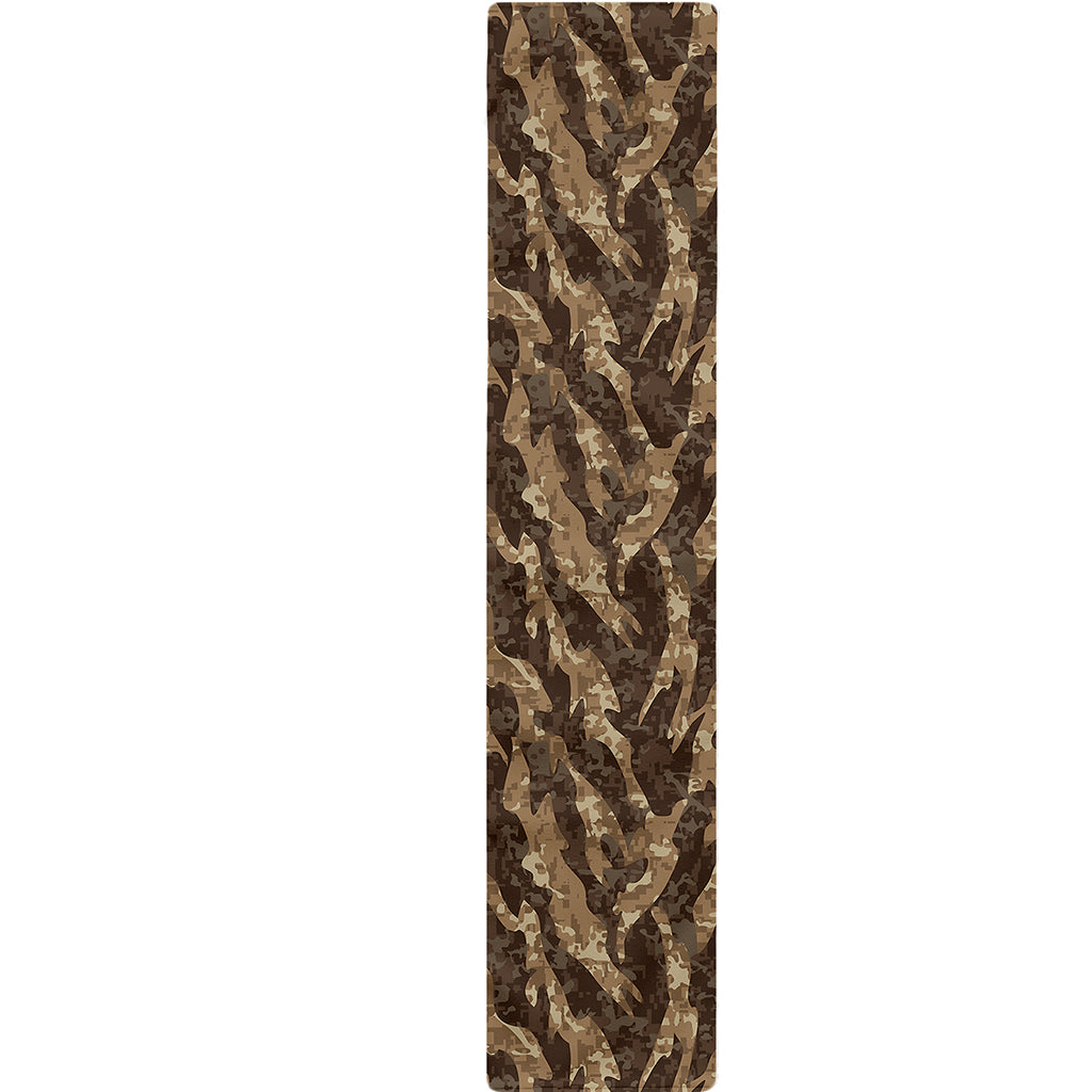 Desert Tiger Stripe Camouflage Print Table Runner