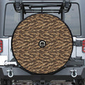 Desert Tiger Stripe Camouflage Print Tire Cover With Camera Hole
