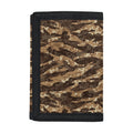 Desert Tiger Stripe Camouflage Print Trifold Wallet