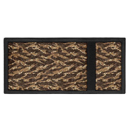 Desert Tiger Stripe Camouflage Print Trifold Wallet