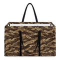 Desert Tiger Stripe Camouflage Print Utility Tote Bag