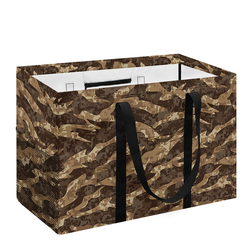 Desert Tiger Stripe Camouflage Print Utility Tote Bag