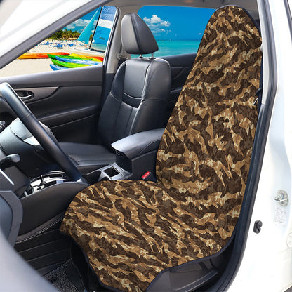 Desert Tiger Stripe Camouflage Print Waterproof Car Seat Cover
