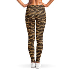 Desert Tiger Stripe Camouflage Print Women's Leggings