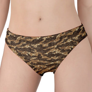 Desert Tiger Stripe Camouflage Print Women's Panties