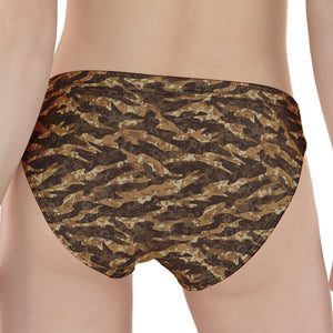 Desert Tiger Stripe Camouflage Print Women's Panties
