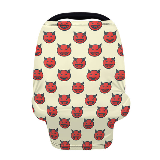 Devil Emoji Pattern Print Baby Seat Cover