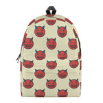 Devil Emoji Pattern Print Backpack