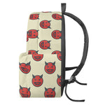 Devil Emoji Pattern Print Backpack