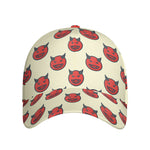 Devil Emoji Pattern Print Baseball Cap