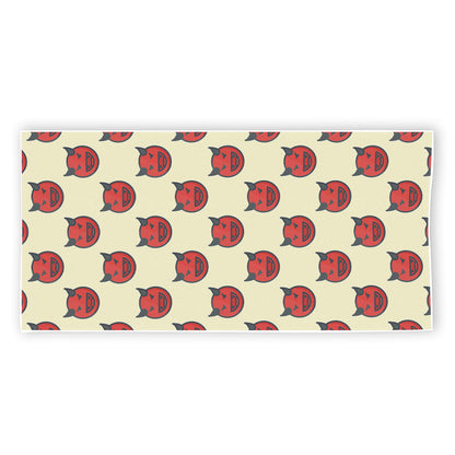 Devil Emoji Pattern Print Beach Towel