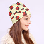 Devil Emoji Pattern Print Beanie
