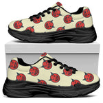Devil Emoji Pattern Print Black Chunky Shoes