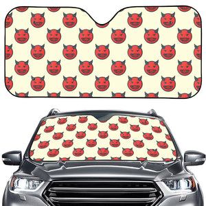 Devil Emoji Pattern Print Car Windshield Sun Shade