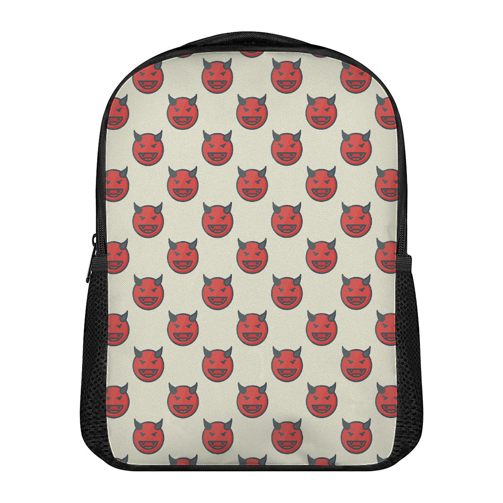 Devil Emoji Pattern Print Casual Backpack