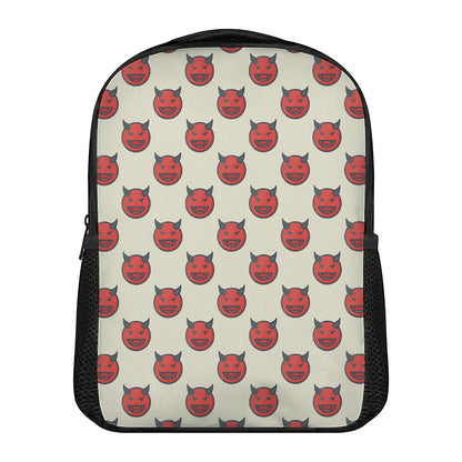 Devil Emoji Pattern Print Casual Backpack