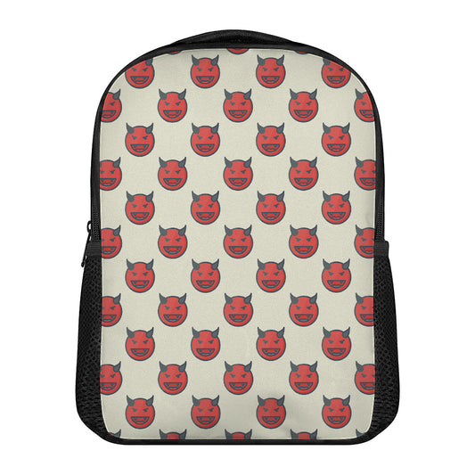 Devil Emoji Pattern Print Casual Backpack