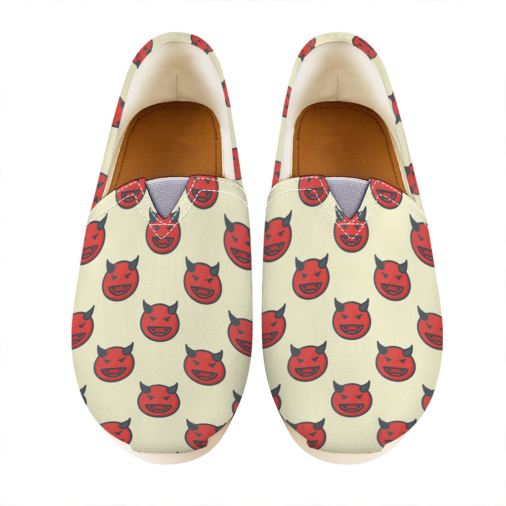 Devil Emoji Pattern Print Casual Shoes