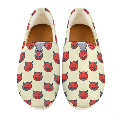 Devil Emoji Pattern Print Casual Shoes