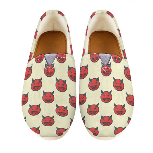 Devil Emoji Pattern Print Casual Shoes