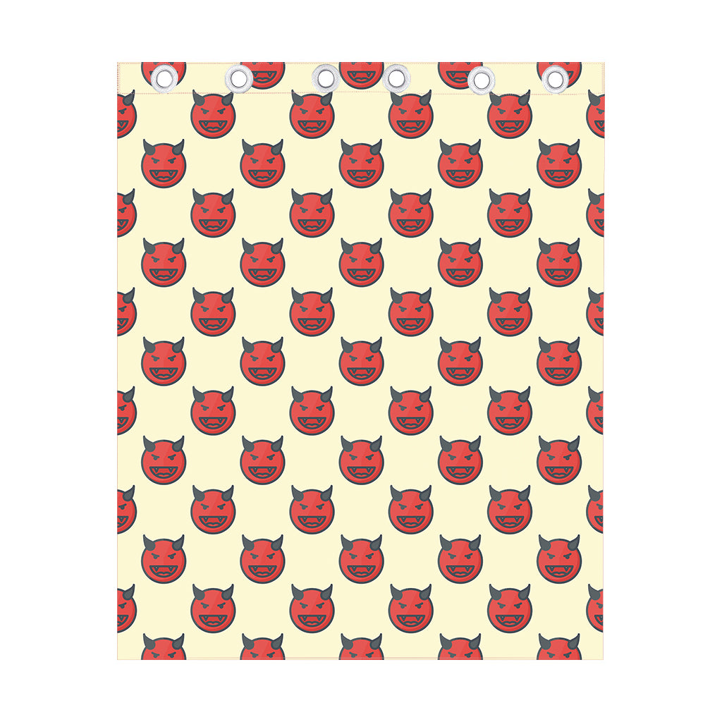 Devil Emoji Pattern Print Curtain