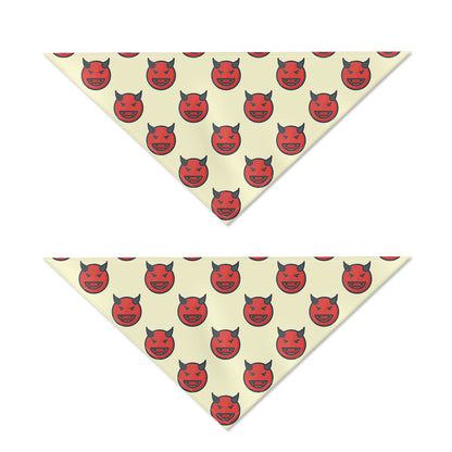Devil Emoji Pattern Print Dog Bandana