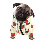 Devil Emoji Pattern Print Dog Zip Up Hoodie