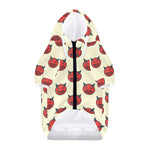 Devil Emoji Pattern Print Dog Zip Up Hoodie