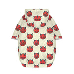Devil Emoji Pattern Print Dog Zip Up Hoodie