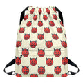 Devil Emoji Pattern Print Drawstring Backpack