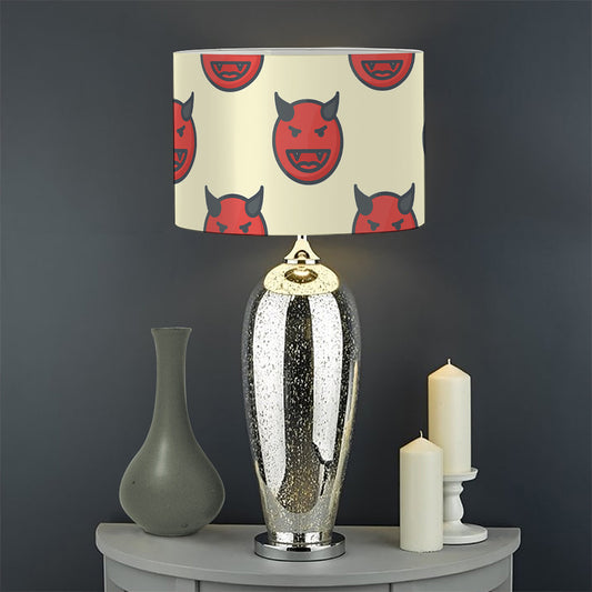 Devil Emoji Pattern Print Drum Lamp Shade